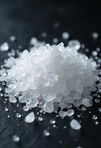 Kwasek cytrynowy w krystalicznym proszku, miseczka i łyżka