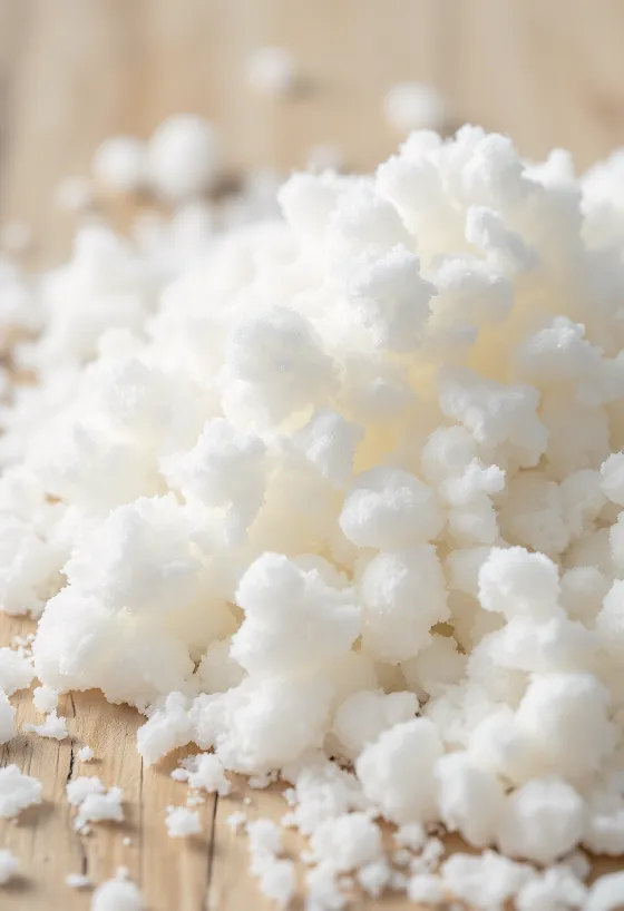 Krystaliczny biały erytrytol w miseczce, z łyżką