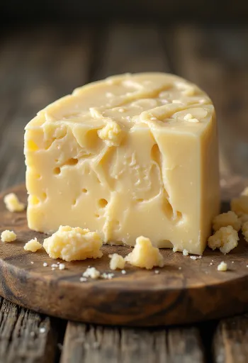Biały ser Cheddar w kawałkach w ceramicznej misce