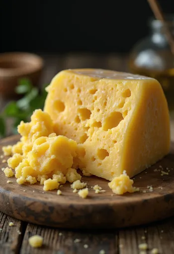 Świeży ser Grana Padano w misce