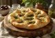 Manakish z oliwą z oliwek i mieszanką przypraw za'atar, świeżą pietruszką