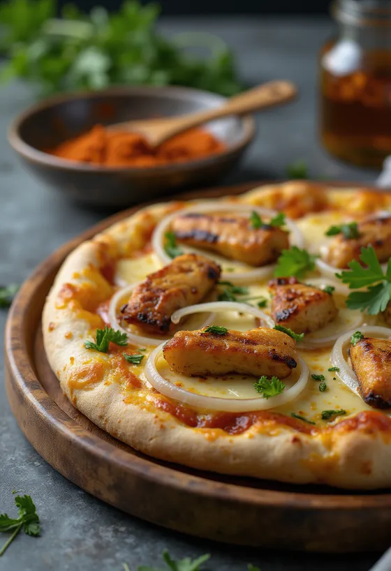 Pizza w stylu ghańskim podana na stół