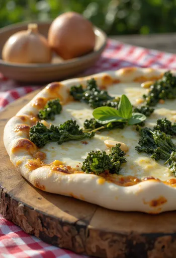 Pizza al Cavolo Nero z jarmużem i serem
