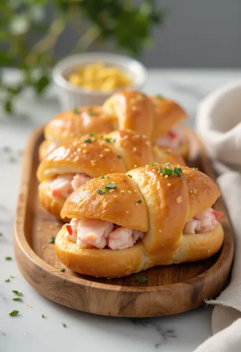 Pączek Lobster Roll podany na świeżo