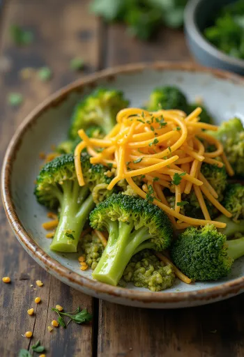Pesto z brokułami i serem cheddar