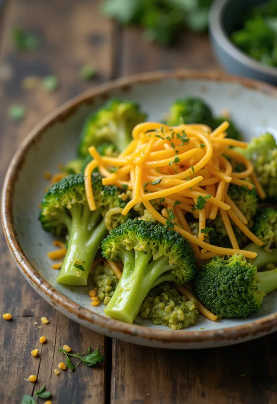 Pesto z brokułami i serem cheddar