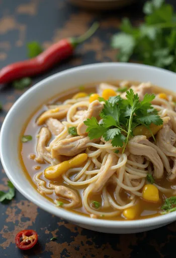 Pho Ga wietnamska zupa z kurczakiem podana