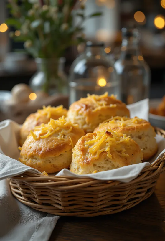 Pogacze serowe z rozmarynem podane na talerzu