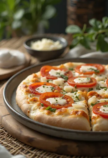 Pizza al Mascarpone z bazylią i parmezanem
