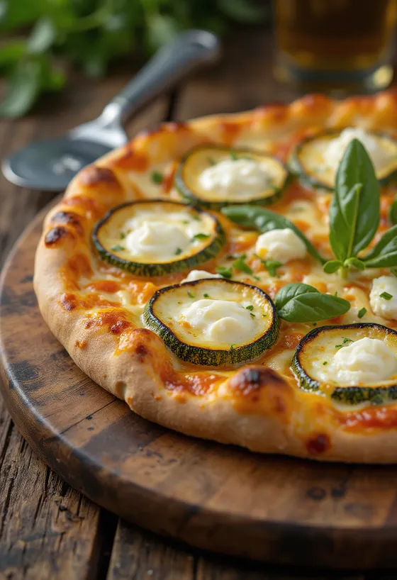 Pizza ai Fiori di Zucca z kwiatami cukinii i ricottą