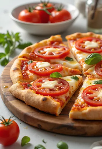 Pizza al Pomodoro Fresco ze świeżymi pomidorami i mozzarellą