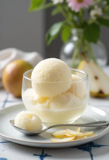 Sorbet gruszkowy domowej roboty