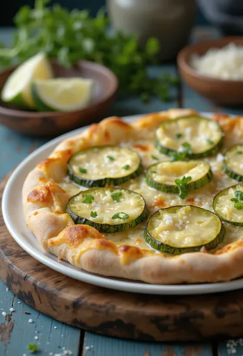 Pizza al Zucchini z cukinią i serami