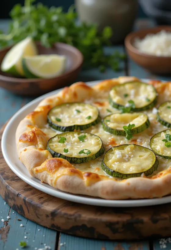 Pizza al Zucchini z cukinią i serami