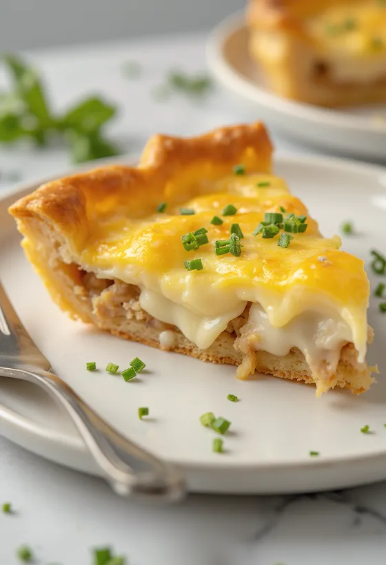 Empadão de queijo podane z nadzieniem serowym