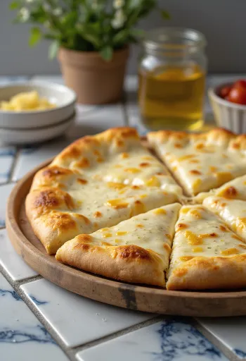 Pizza alla Crema z kremowym serem i bazylią