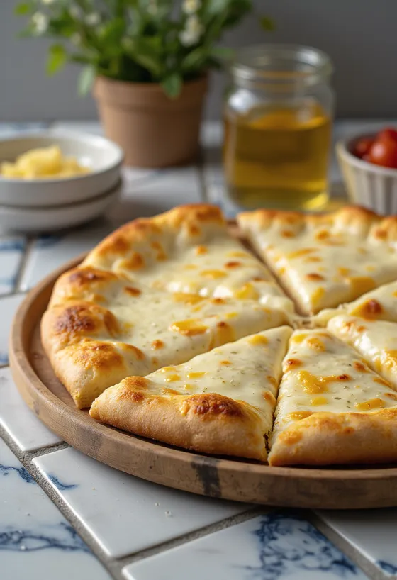 Pizza alla Crema z kremowym serem i bazylią