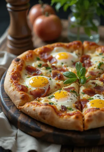 Pizza Rustica Abruzzese z boczkiem, jajkami i serem pecorino
