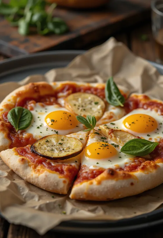 Pizza alla Melanzana z bakłażanem i mozzarellą
