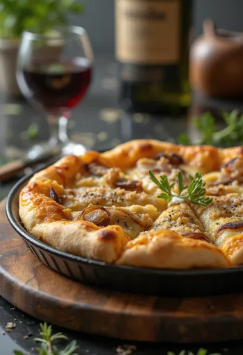 Pizza Sfincione na grubym sycylijskim cieście ze słodką cebulą