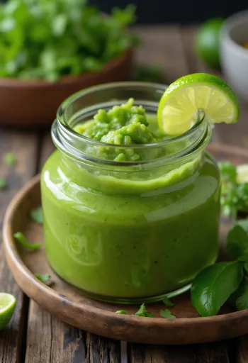 Mojo verde, świeży sos ziołowy, bogaty w kolendrę i pietruszkę
