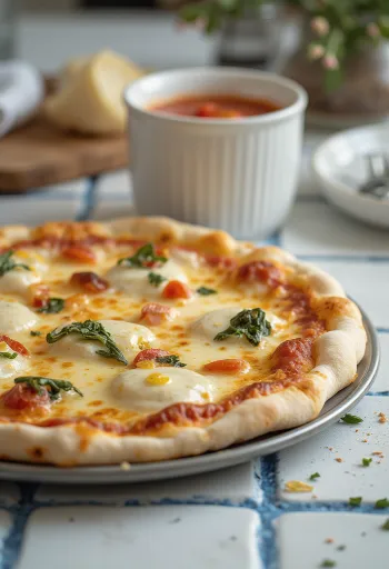 Pizza alla Ricotta z ricottą i serem