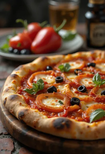 Pizza alla Zingara z warzywami i kiełbasą