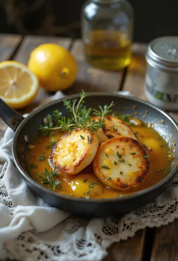 Saganaki z serem halloumi z cytryną