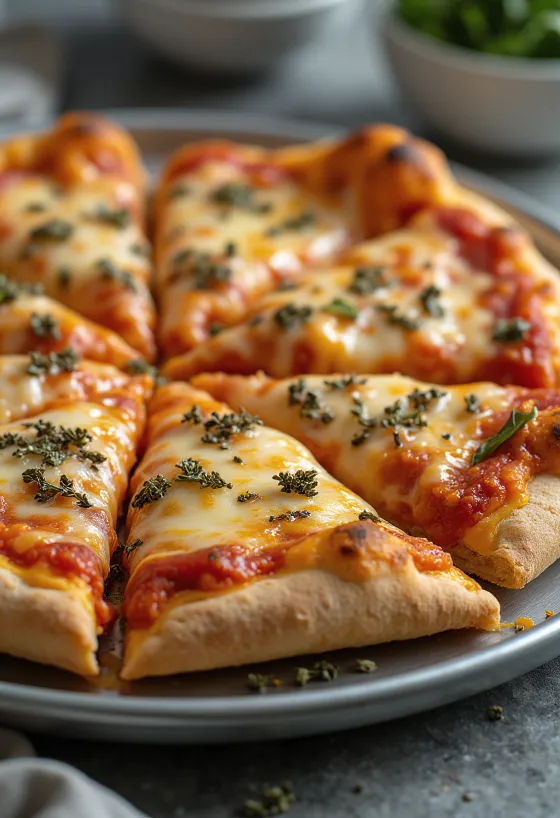 St. Louis Style Pizza z cienkim ciastem i serem Provel