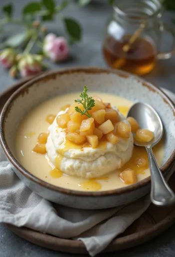 Panna cotta z ricottą w szklance