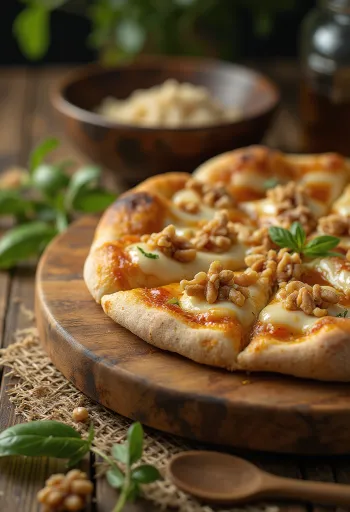 Pizza alle Noci z orzechami i serem