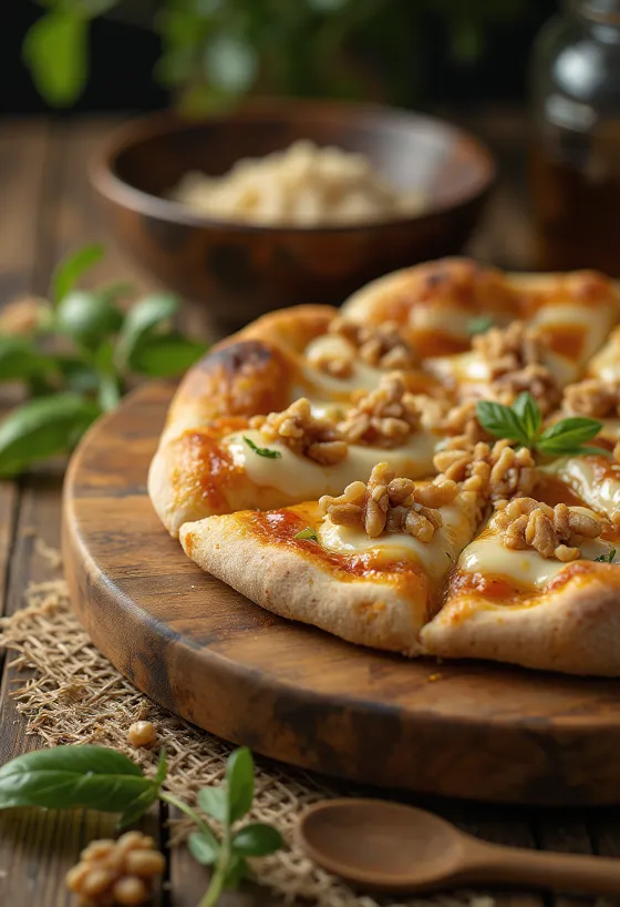 Pizza alle Noci z orzechami i serem