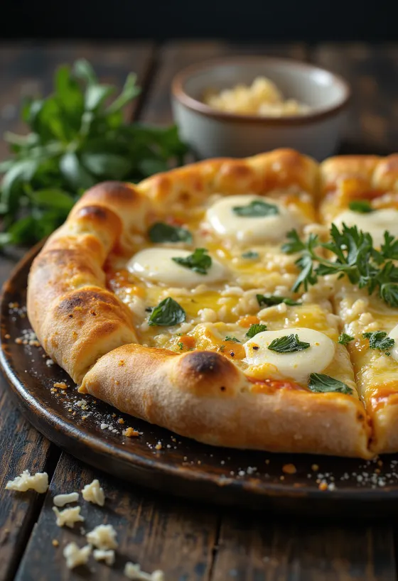 Pizza all’Aglio z czosnkiem i serem