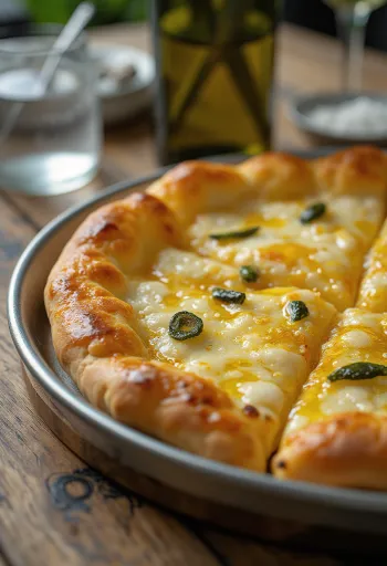 Pizza all’Olio z oliwą z oliwek extra virgin i świeżymi ziołami