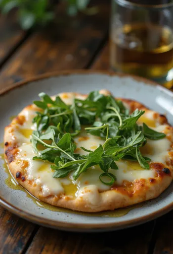Pizza Bianca con Rucola z rukolą i serem