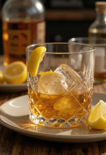 Miodowa whiskey w szklance