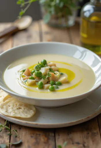 Chowder z oliwą z oliwek, bogata zupa śmietanowa