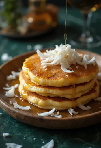 Naleśniki kokosowe Coconut Pancake podane na talerzu