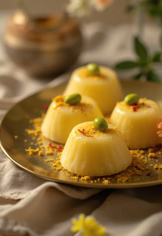 Kesar sondesh z szafranem, indyjski deser mleczny