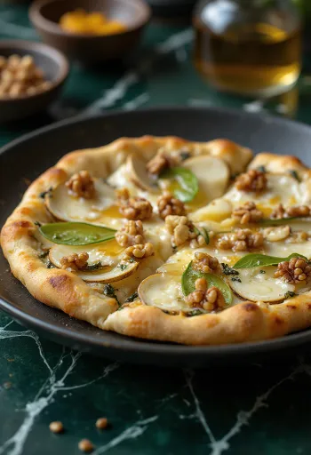 Pizza w stylu belgijskim z serem pleśniowym