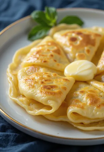 Włoskie naleśniki Crespelle podane na talerzu