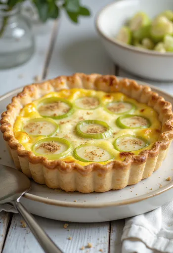 Quiche au Poireau serwowana