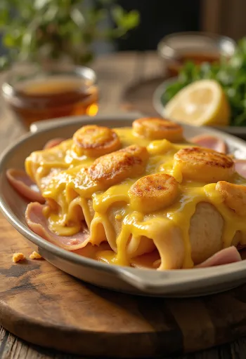 Naleśniki Croque Monsieur podane na talerzu