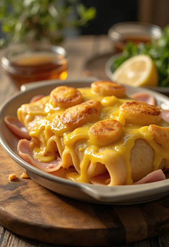 Naleśniki Croque Monsieur podane na talerzu