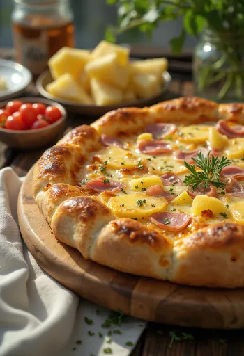 Pizza Hawajska z serowym brzegiem