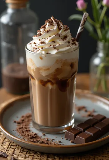 Szklanka czekoladowego frappé