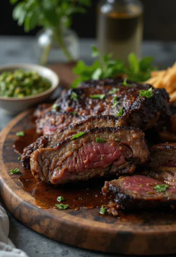 Asado argentyńska grillowana wołowina podawana na talerzu