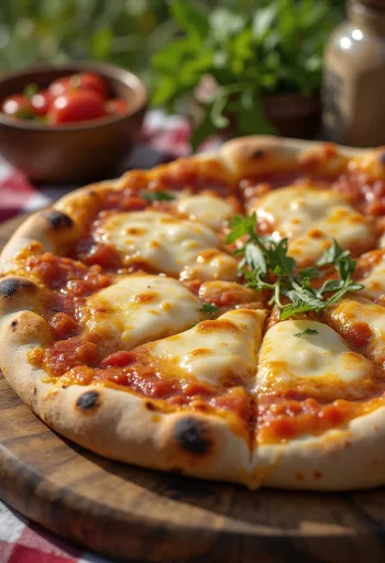 Pizza w stylu turkmeńskim podana z lokalnym sosem pomidorowym