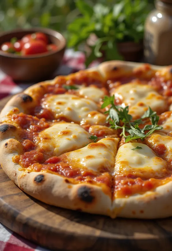 Pizza w stylu turkmeńskim podana z lokalnym sosem pomidorowym