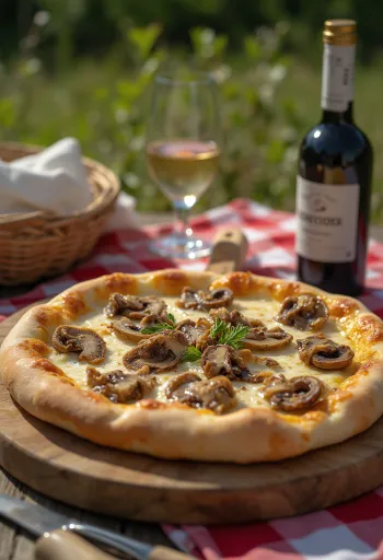 Pizza w stylu uralskim z borowikami